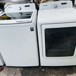 SAMSUNG. WASHER AND GAS DRYER 