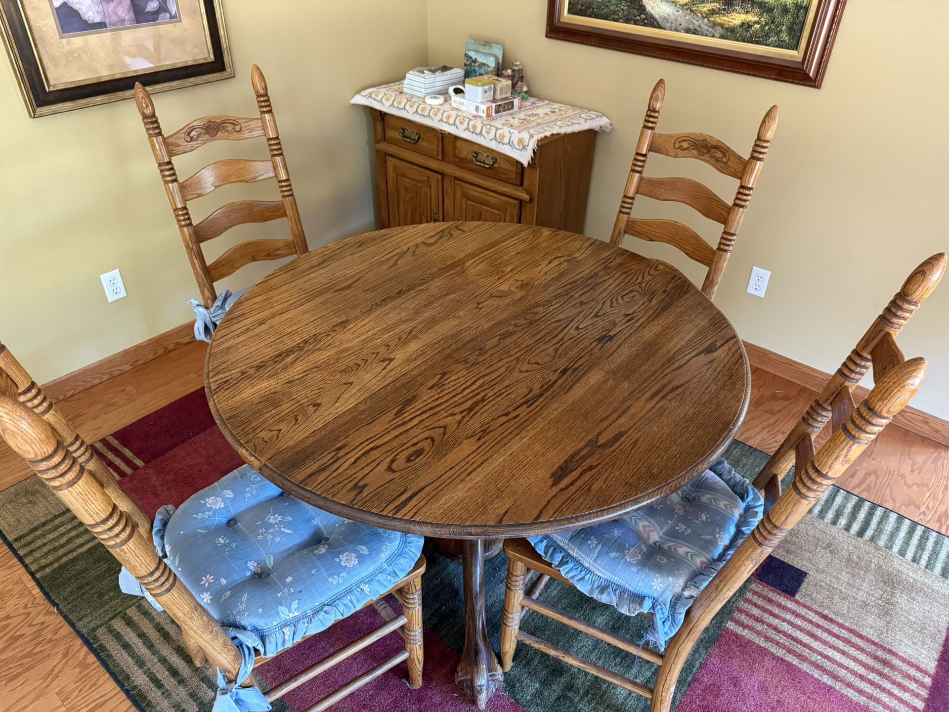 Dining Table And Hutch