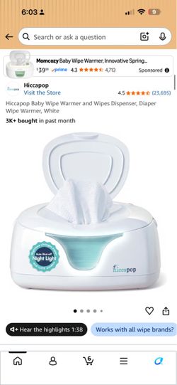 Hiccapop Baby Wipe Warmer and Dispenser