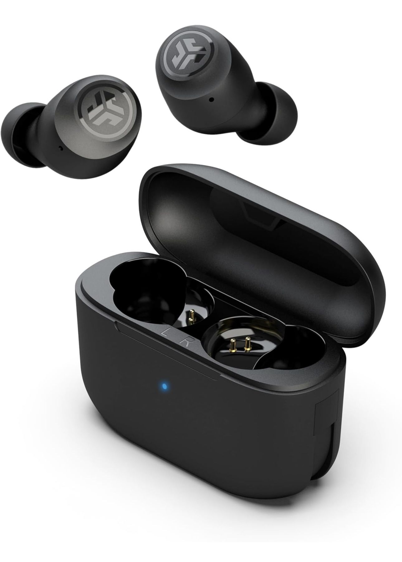 Go Air Pop True Wireless Bluetooth Earbuds + Charging Case, Black, Dual Connect, IPX4 Sweat Resistance, Bluetooth 5.1 Connection, 3 EQ Sound Settings