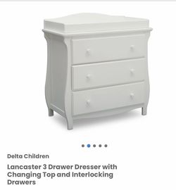 Delta Children Lancaster 3 Drawer Dresser with Changing Top