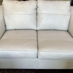 Ashley Furniture Genoa Leather Love coco white
