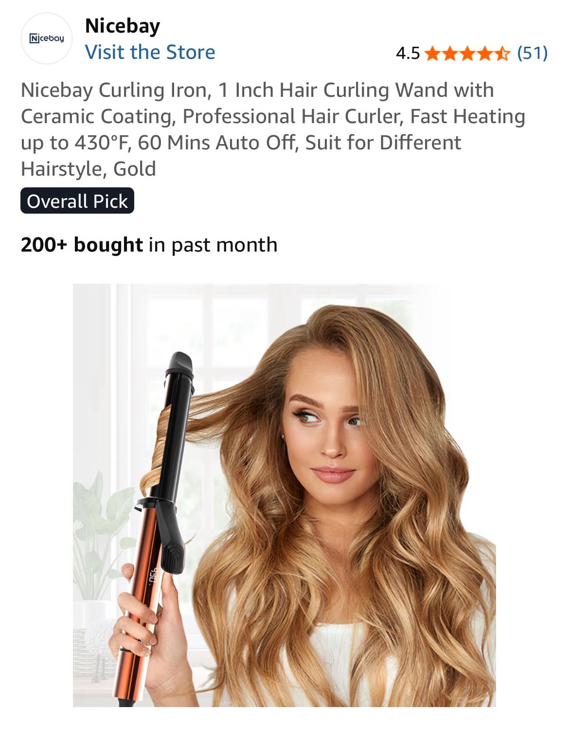 Nicebay Curling Iron