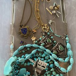 Necklace, Pins, Cuff Links Lot