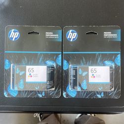 HP 65 tricolor ink cartridges both March 2025 HP 65 tricolor ink cartridges both March 2025