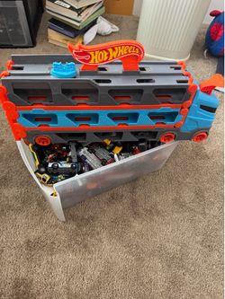 Hot wheels cars and Trailer