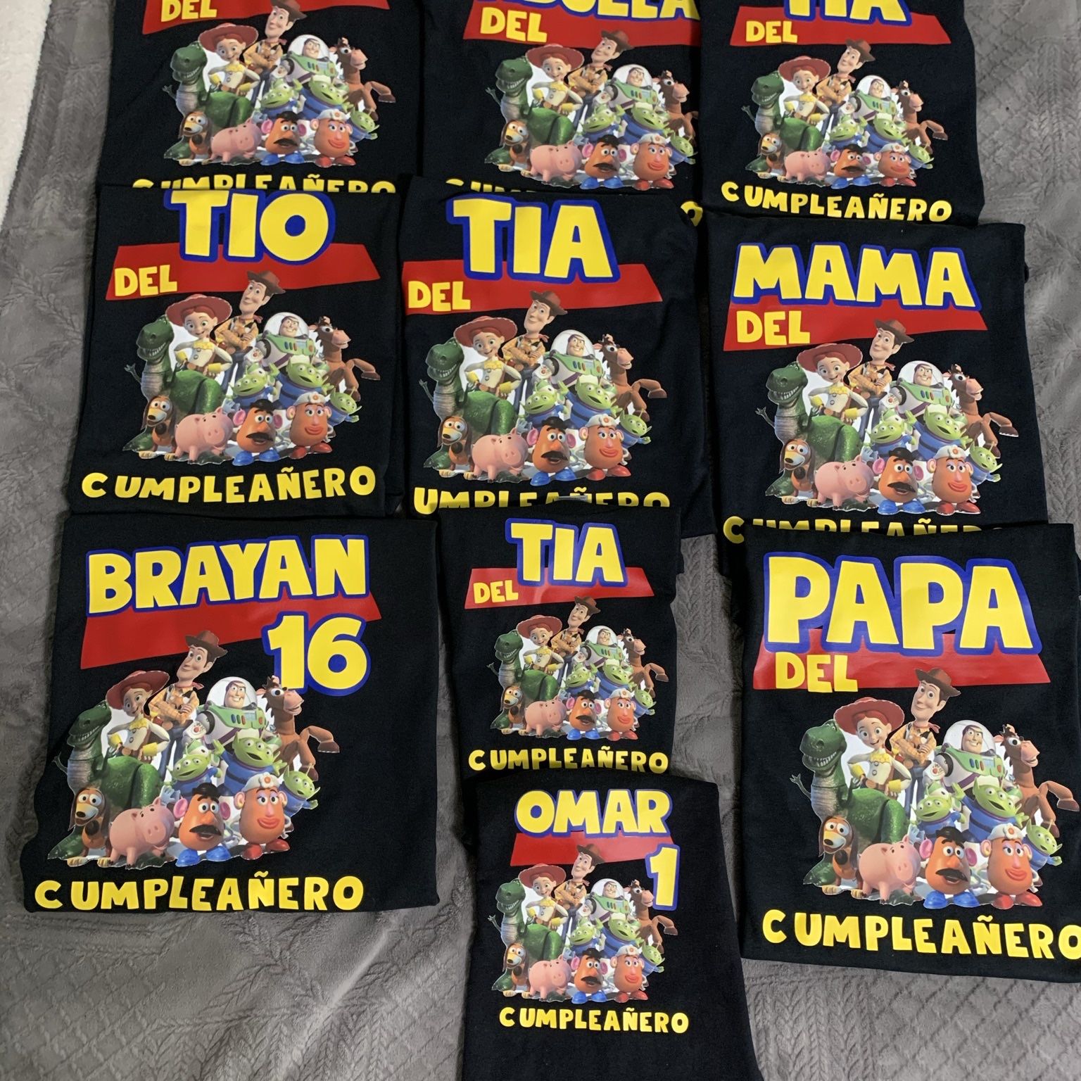 Toy Story Birthday T-shirt's Personalized Camisas Playeras