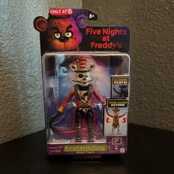 Jazwares Five Nights at Freddy's Ringmaster Foxy Collectors 5-Inch Articulated Action Figure with Jumpscare Feature and Glow-in-the-Dark Eyes