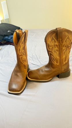JUSTIN MEN'S STAMPEDE CANTER PERFORMANCE WESTERN BOOTS - BROAD SQUARE TOE Size 8D