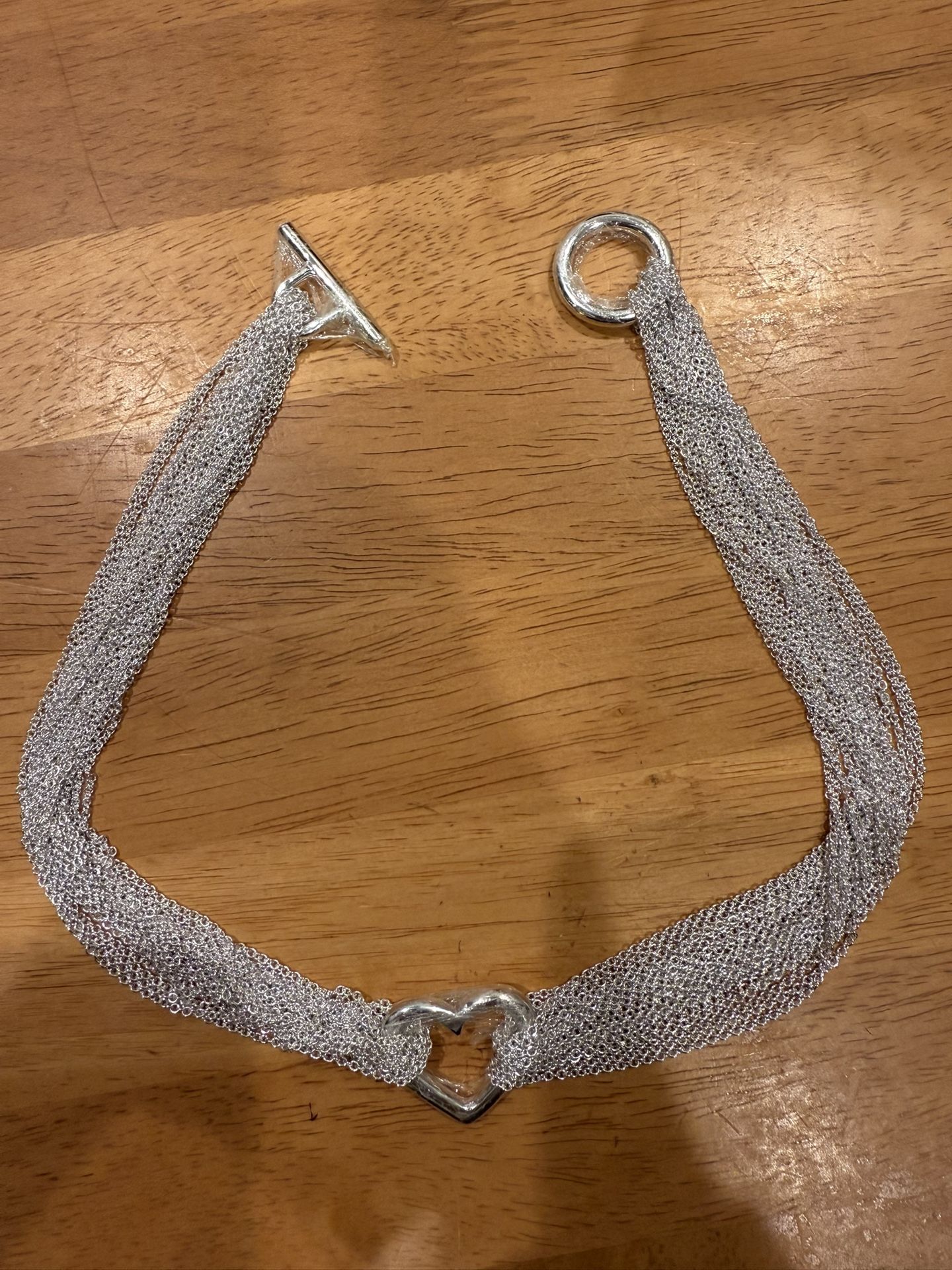 Tiffany Heart Necklace 15.5” Length 