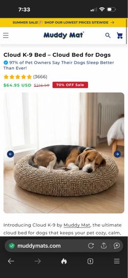 Round Chenille Dog Bed