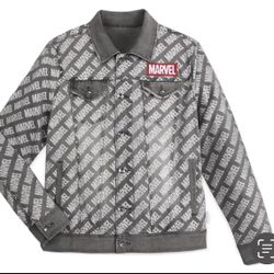 Disney Parks Marvel Logo Denim Jacket Medium