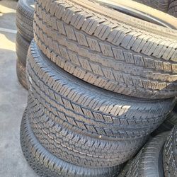 LT 245/75/17/ $380 CONTINENTAL SEMI NEW FOUR TIRES