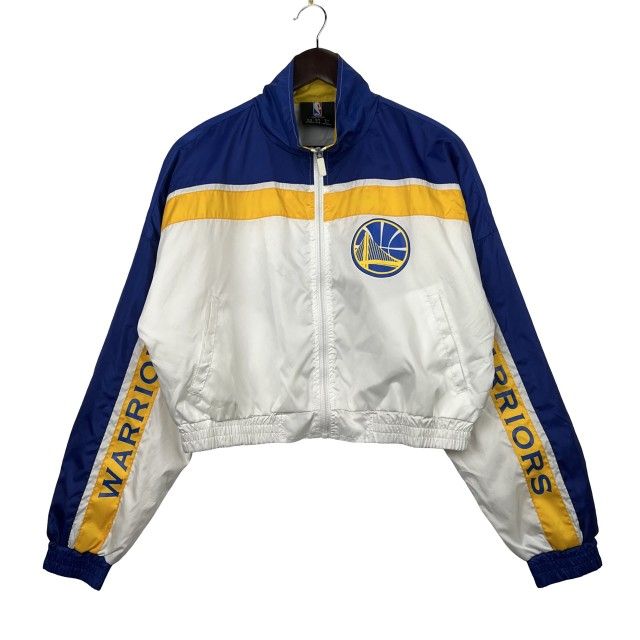 VINTAGE NBA Golden State Worriors Cropped Top Windbreaker Womens SZ MEDIUM