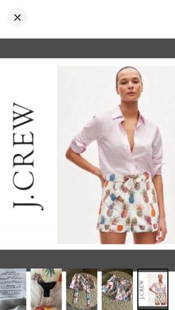 LIKE NEW!  J. Crew Ratti Pineapple Linen Shorts (2)