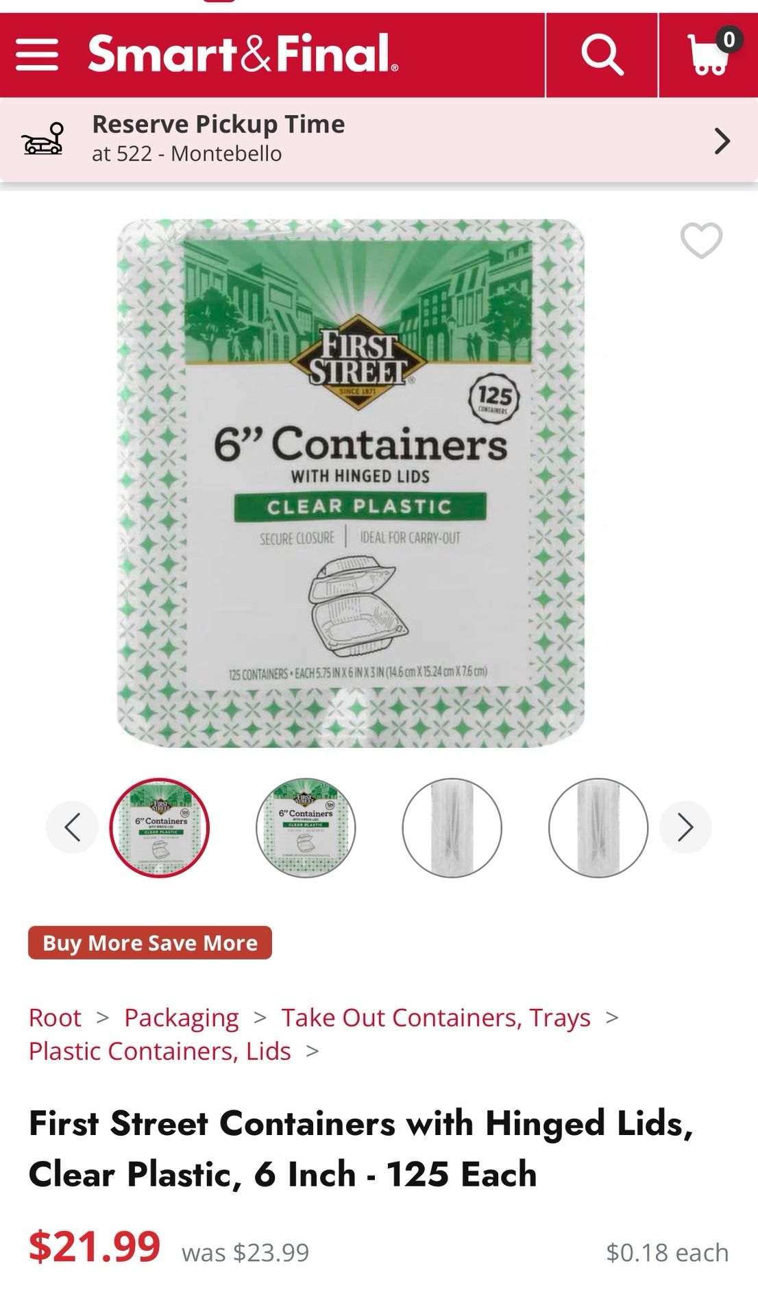 6” Containers Clear