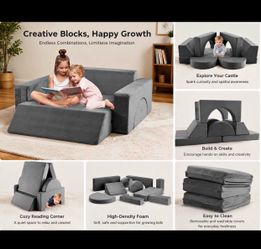 Brand new - 16 pieces Kids foam play couch set