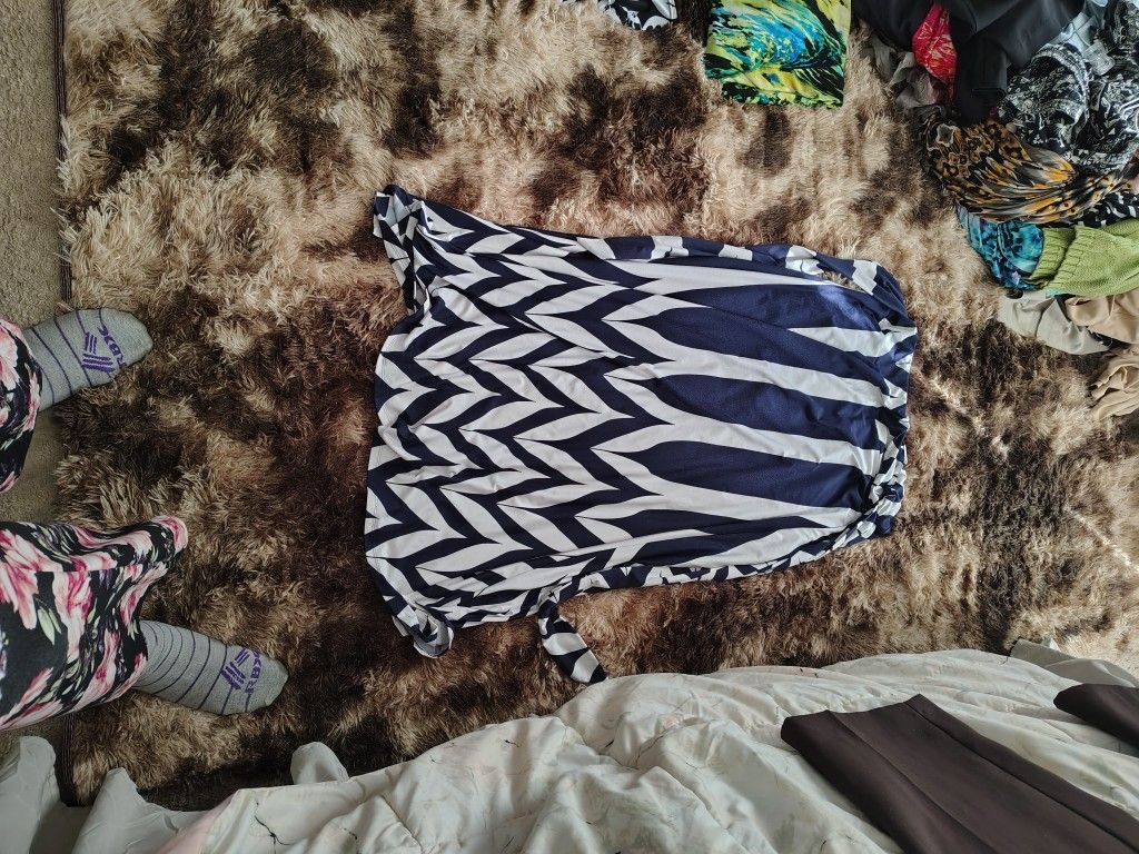 Blue & White Skirt