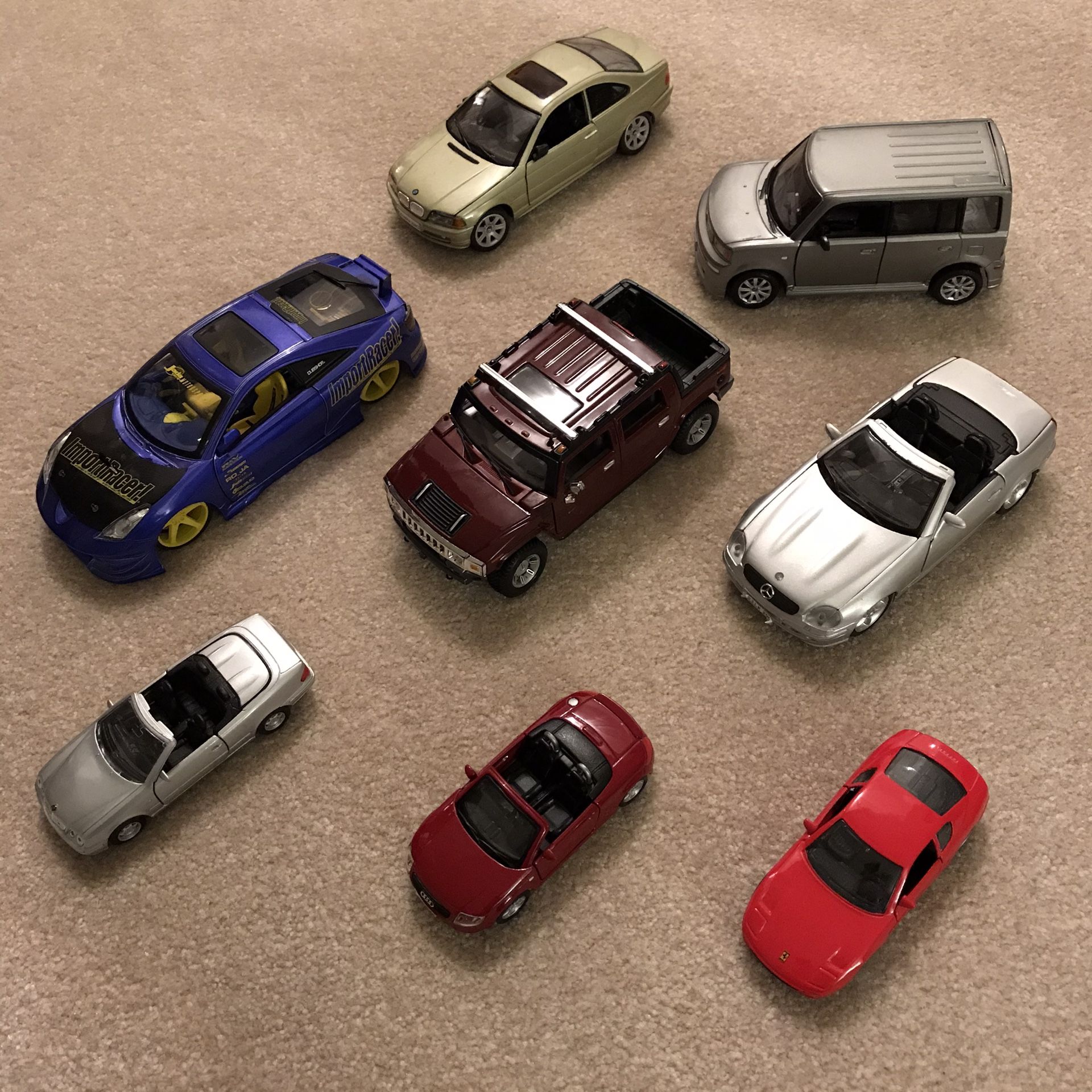 Toy cars vehicle lot for kids children mercedes toyota hummer bmw