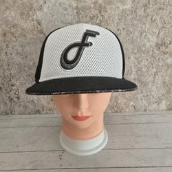 Flat Fitty Black/White Adjustable SnapbackHat