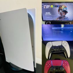 Sony PlayStation 5 Console with Two Controllers