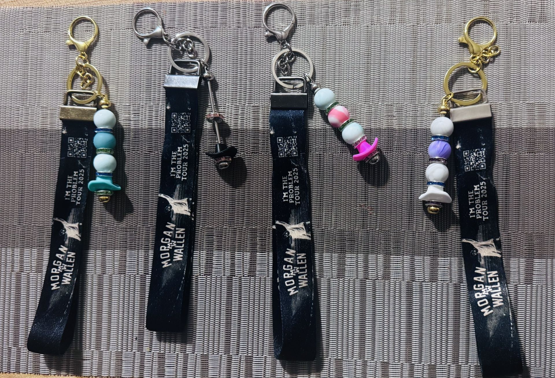 Morgan Wallen Official Wristlet Keychain With Charm.