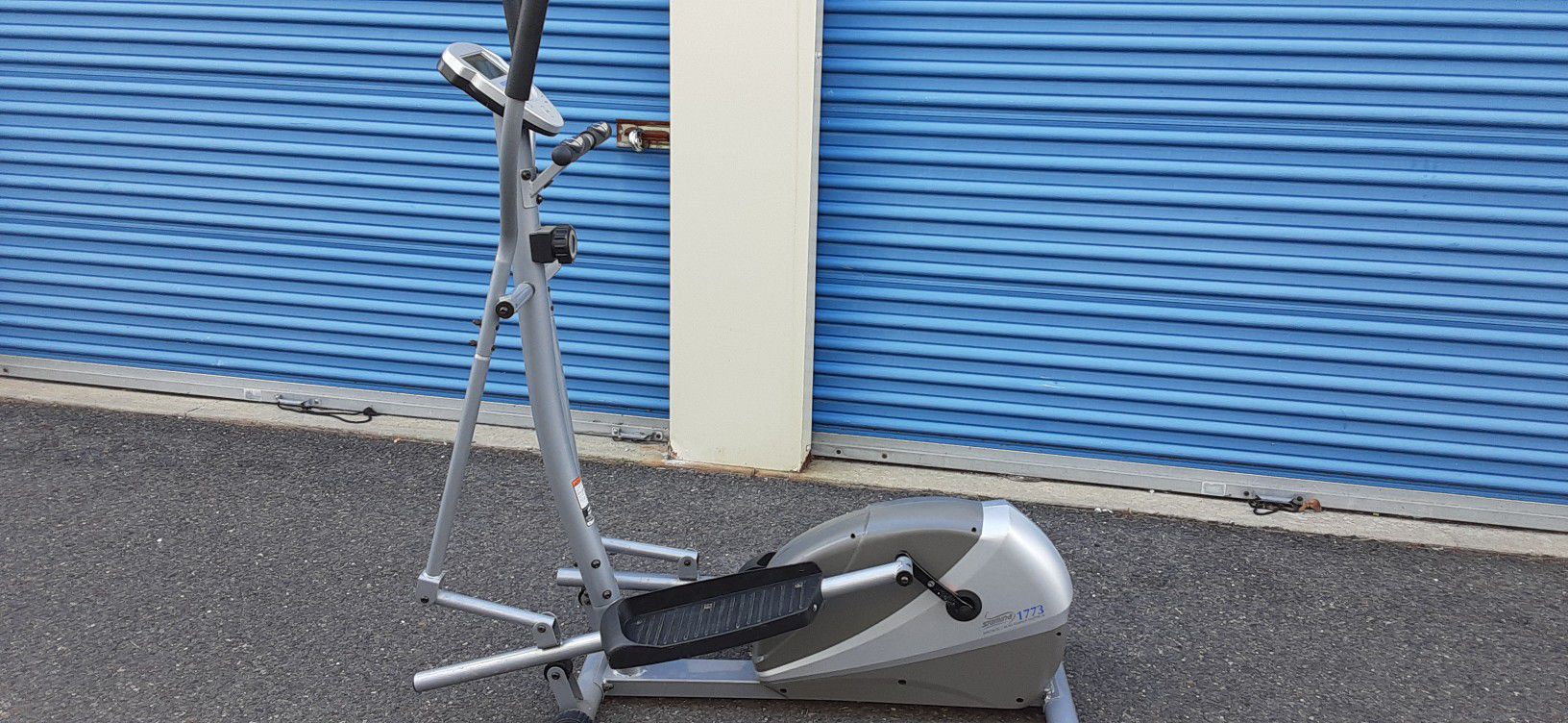 Elliptical exercise unit excellent new condition lightweight sturdy and ready for immediate use monitors your progress pick up or curbside del. avail