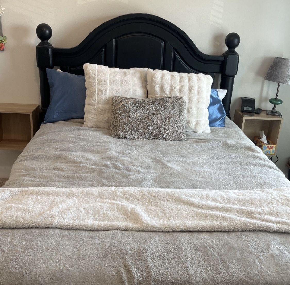 Queen Bed Frame and Headrest