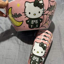 New Hello Kitty Halloween Cups and Bowl Set