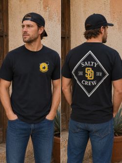 Salty Crew Padres T-Shirt Shaka Wear Custom