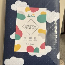 Splat Mat 2 Pack for Under High Chair & Arts & Crafts & Eating Mess, Waterproof Baby Playtime Anti-Slip Mat for Floor or Table, Reusable & Portable Sp