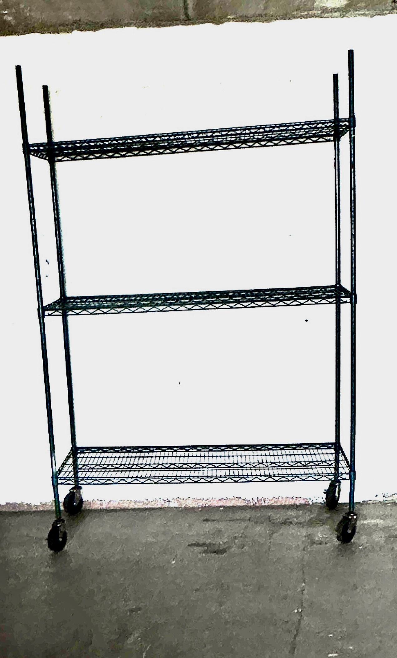 Metro Rack With Wheels. Commercial Grade Shelving Green epoxy Coating, Food Safe. Freezer Safe 