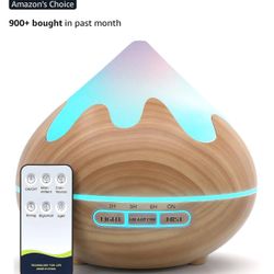 New-500ML Essential Oil Diffuser, Aromatherapy Diffuser with Remote Control, Multifunctional Air Diffusers for Home Office Room, Fragrance Aroma Diffu