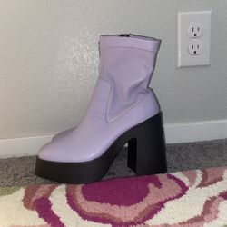Purple Ankle Boots