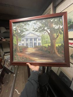 Charming Southern Plantation Home Painting by B. Province”