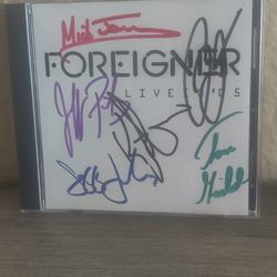 LOW OFFER OK!!! Old Rare Vintage "Live In '05" Signed Autographed Foreiner Rock Music Band Concert CD