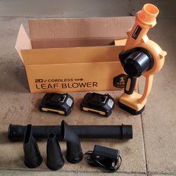 [BRAND NEW] PILENTO Cordless Leaf Blower (2 Batteries) OPEN BOX
