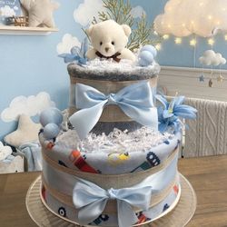 Baby Boy, Diaper Cake Gift