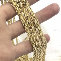 Solid Gold 14K Rope Chains Solid New 