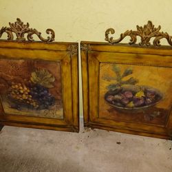 2 ANTIQUE METAL WALL PICS 36IN 20 SET FIRM Look My Post Tons Item Low Prices 