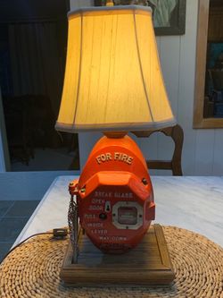 Vintage ADT Fire Alarm Call Box Lamp