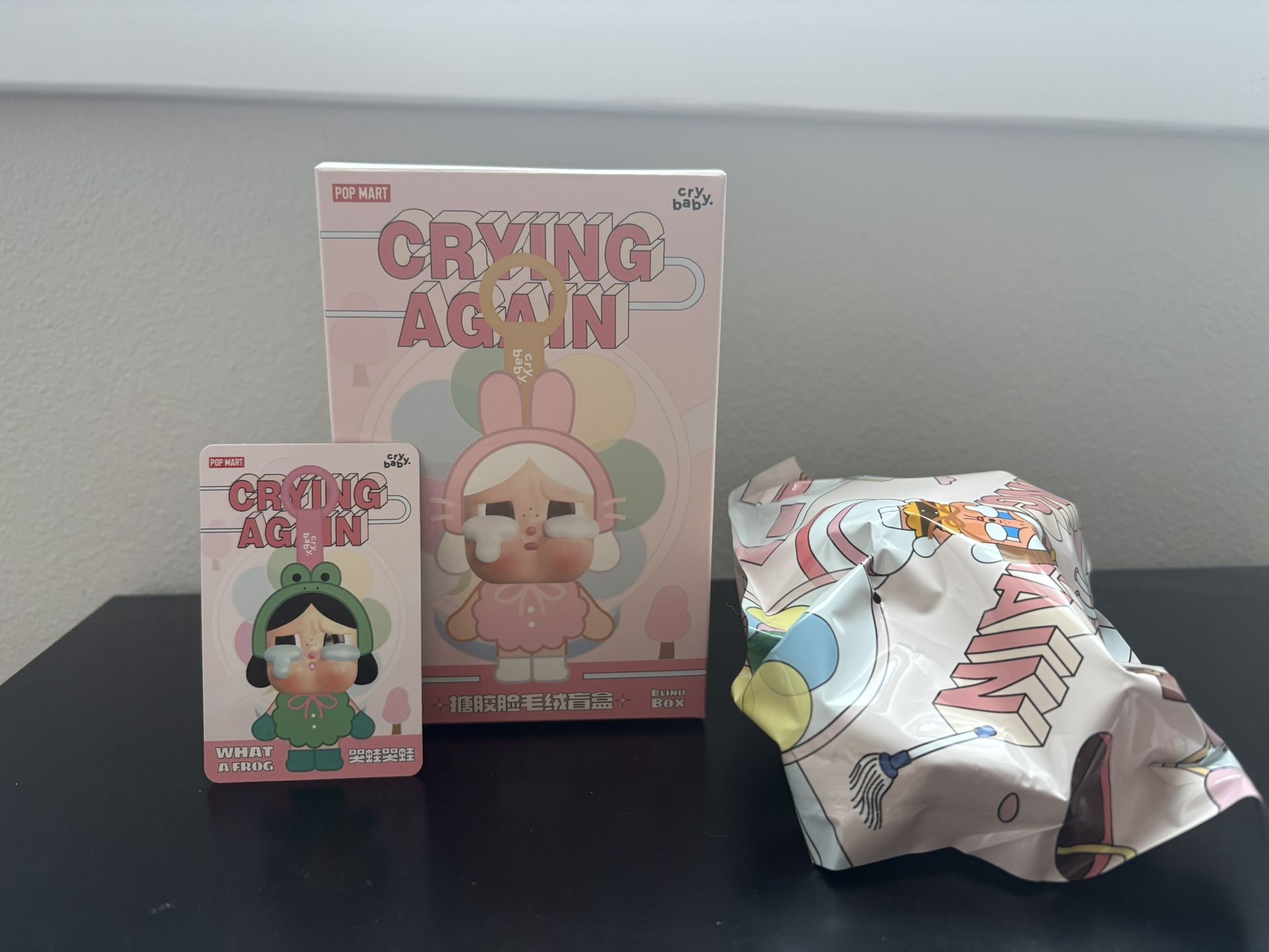 Pop Mart Cry Baby “What a Frog” – Unopened Inner Bag, Opened Box, Authentic