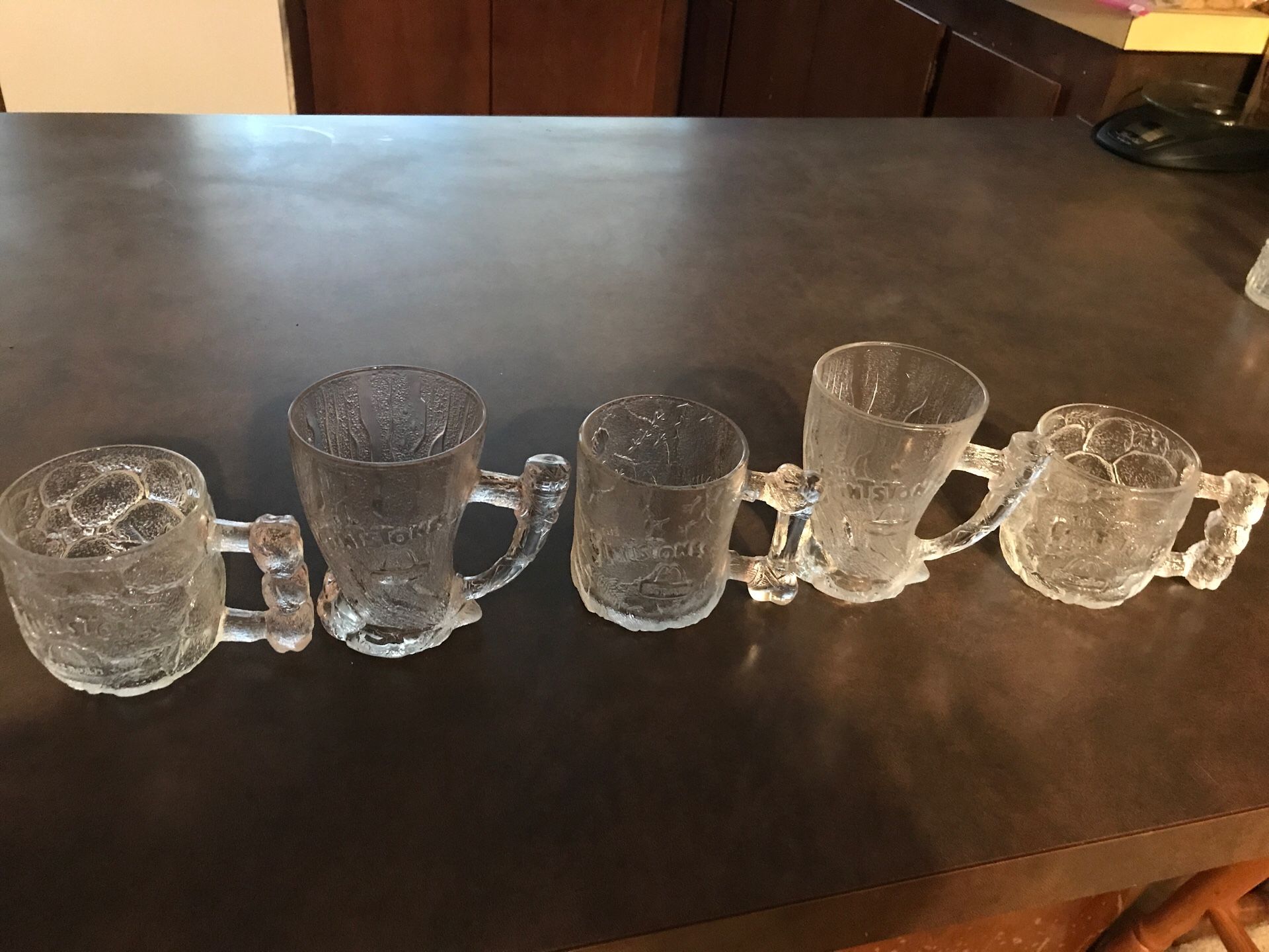 McDonalds collectible Flintstones glass cups