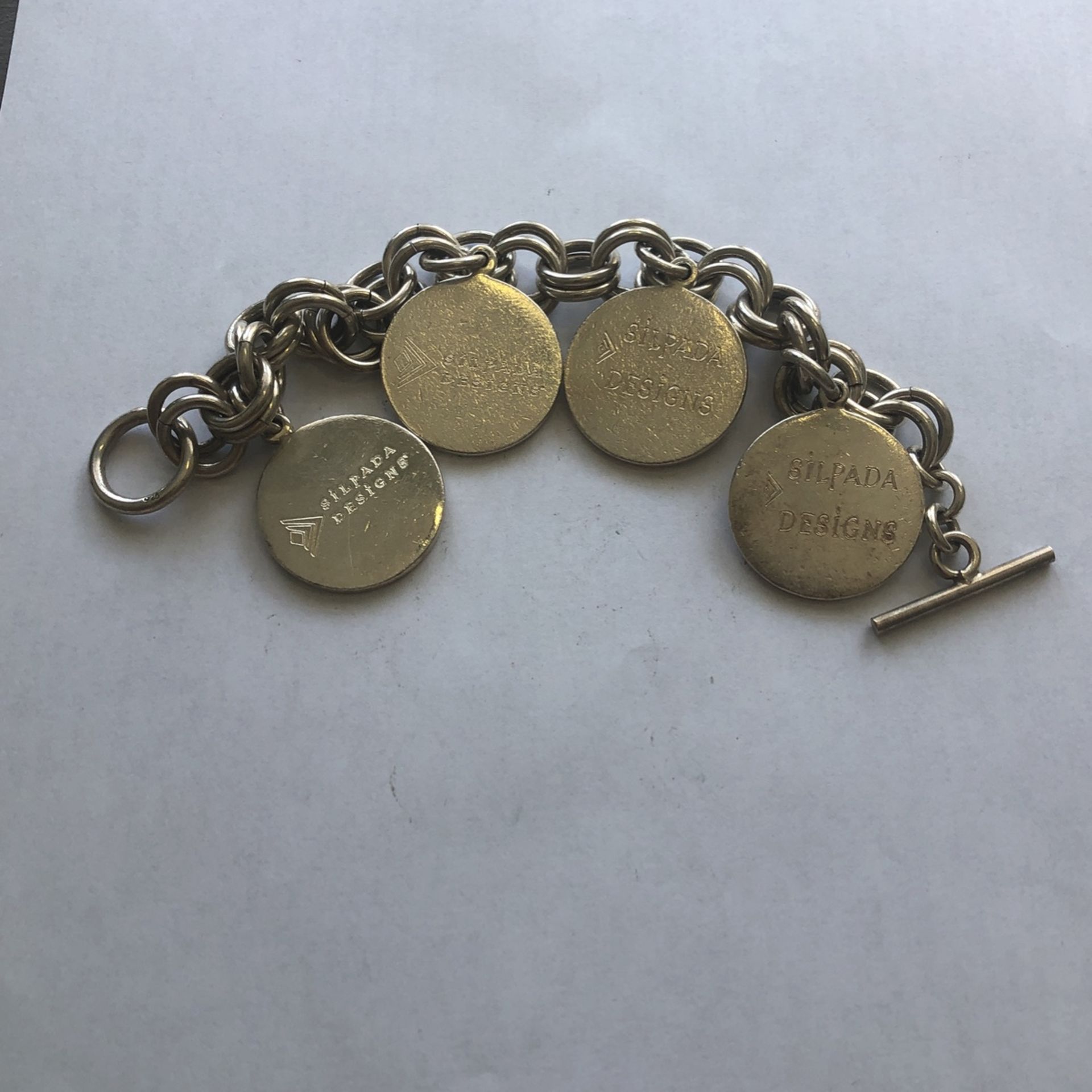 Silpada Designs Silver .925 7 3/4” bracelet with toggle. Very heavy 134.5 grams