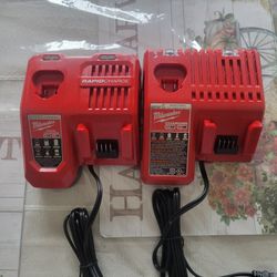 Milwaukee M18 Volt M12 Volt Rapid Charger $ 60 And Milwaukee 18 Volt 12 Volt Regular Charger $ 40