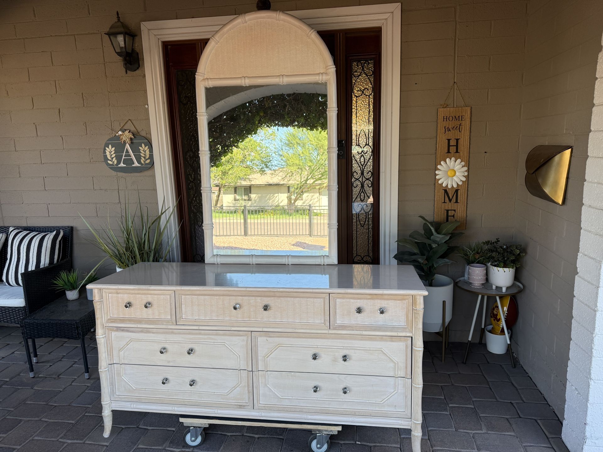 Broyhill Faux Bamboo Vintage Dresser $200