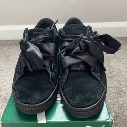 Suede Heart Satin Il Wn's Puma Black-Puma Black
