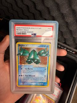 Pokemon: Psa 4 Regice Gold star (swirl)