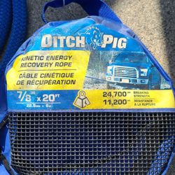 Ditch Pig Kinetic Rope. Recovery Rope