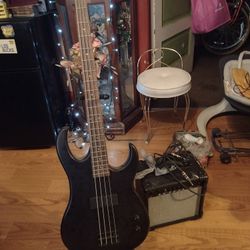GUITARRA ELECTRICA. BOCINA. Y. MICRÓFONO